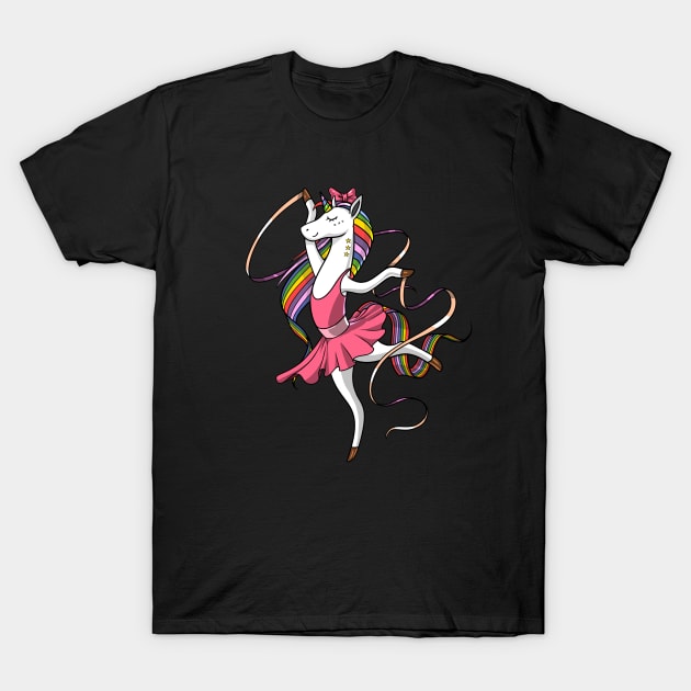 Unicorn Ballet Dancing Ballerina T-Shirt by underheaven